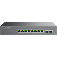 Switch L2 Lite Administrable de 10 Puertos / 8 Puertos Ethernet 2.5 Gigabits / 2 Puertos SFP+ 10 Gigabits / PoE+ 802.3af/at / VLAN 802.1Q / QoS / IGMP Snooping / Montaje en Escritorio o Pared