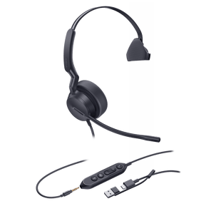 Diadema Alámbrica UH42 SE Mono de Yealink Certificada para Microsoft Teams con USB-C/A