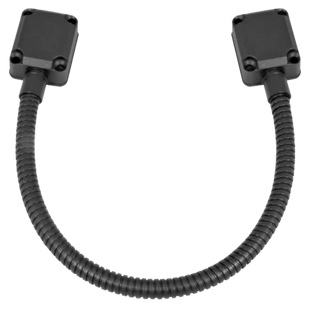 Loop Pasacable En Color Negro para Puertas  / Acero Inoxidable / Ideal para Control de Acceso / Diseño Elegante  / Tapas de Aluminio