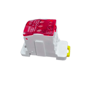 Bloque de distribución rojo de 1 entrada y 6 salidas