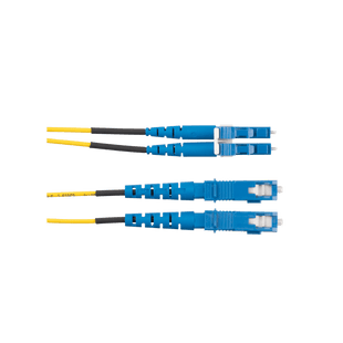 Jumper de Fibra Optica Monomodo 9/125 OS2, LC-SC Duplex, OFNR (Riser), Color Amarillo, 50 Metros