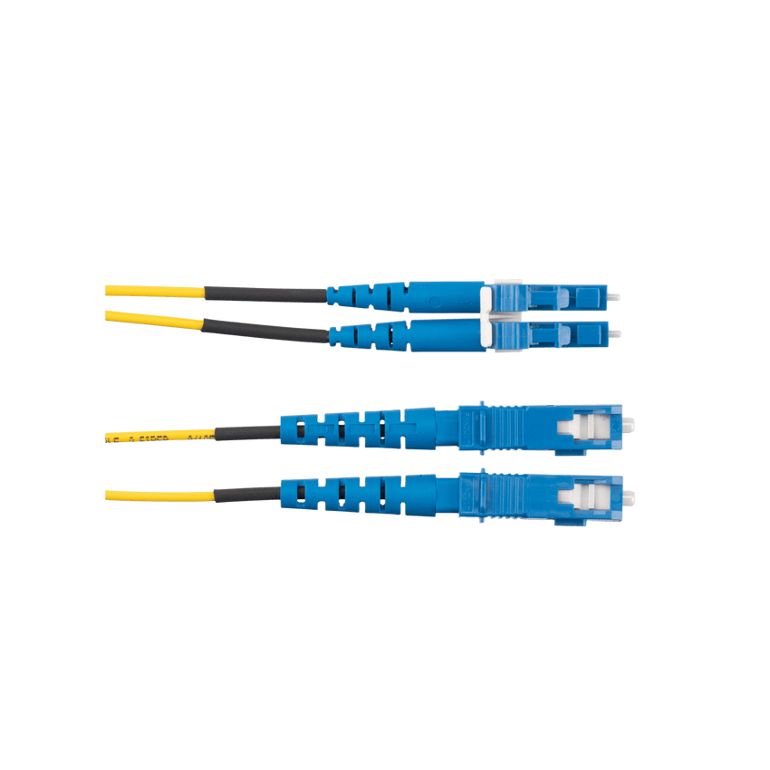 Jumper de Fibra Optica Monomodo 9/125 OS2, LC-SC Duplex, OFNR (Riser), Color Amarillo, 50 Metros