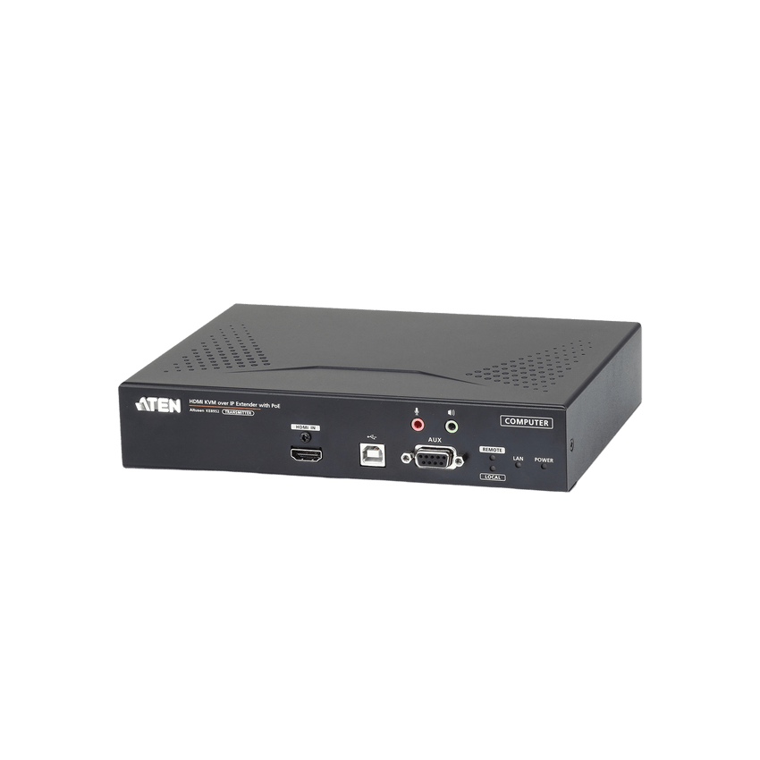 Extensor KVM sobre IP 4K HDMI | 3840x2160 @ 60Hz | Transmisión USB 2.0 | SFP Fiber 1Gbps | PoE IEEE 802.3at | AES 128-bit | Gestión Matrix CCKM