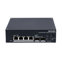 Switch Industrial con UPS / Administrable Gigabit / 3 Puertos Gigabit PoE+ (30 W) + 1 Puertos Gigabit PoE++ (90 W) / 2 Puertos SFP / 120 W Total / 48 a 57 VCD / Ideal para Proyectos / 300 Metros de Distancia