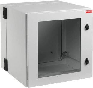 Gabinete Rack ProTek 19U, Bisagra Doble, Ventana de Vidrio, Tipo 4 12, Acero Gris RAL 7035, 922x600x610 mm, Montaje Pared
