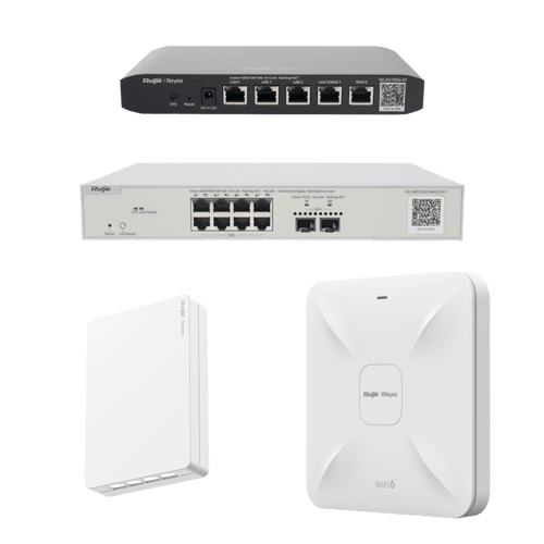 Equipos Ruijie DEMO Ideal para Probar Integraciones de Redes Business y Enterprise con WiFi 6