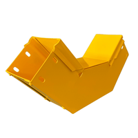 CHFIBER CURVA VERTICAL INTERIOR A 90° DE ALUMINIO PERALTE 4" ANCHO 4" RADIO 8" CON RECUBRIMIENTO EN PINTURA EPÓXICA, INCLUYE TAPA , UN PAR DE COPLES Y TORNILLERÍA.