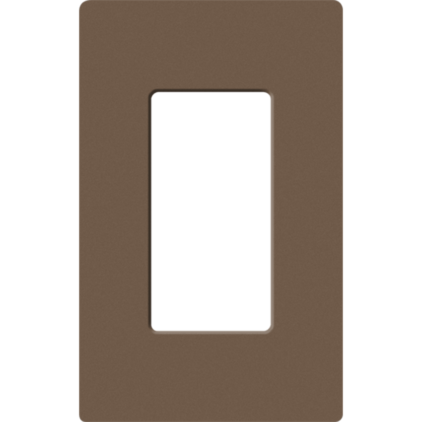 Placa de pared 1 espacio, para atenuador (dimmer), apagador ó control remoto inalámbrico LUTRON.