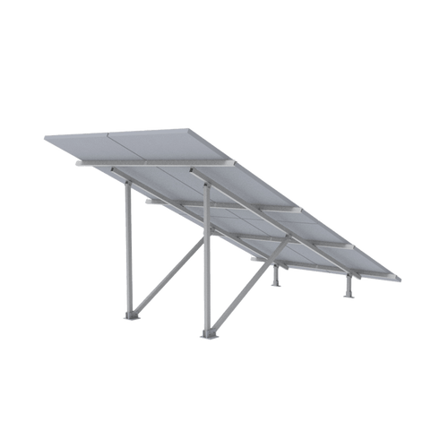 Montaje para Panel Solar 2X2, Riel 5 de 2700mm para Módulos con Espesor de 30-35mm, Vel. de Viento Máx. 136km/h