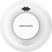 Detector de Humo Interlink con Funcion Hub / Doble Tecnología de Sensor de Luz / Alarma Auditiva 85dB / Batería de Litio 10 Años / Autoverificación / Compatible con Hik-Connect / Interconectable 30 Dispositivos