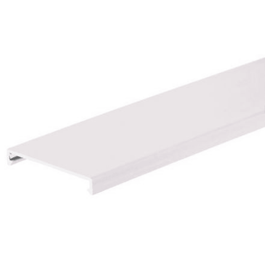 Tapa para Canaleta Ranurada, de 31.8 mm de Ancho, 1828.8 mm de Largo, Color Blanco