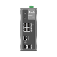 Switch Industrial Easy Managed / 6 Puertos Gigabit (4 PoE) / 120W PoE Budget / IP40 / -40°C a 75°C / 6kV Protección Rayos / Cloud Management Omada / DIN-Rail