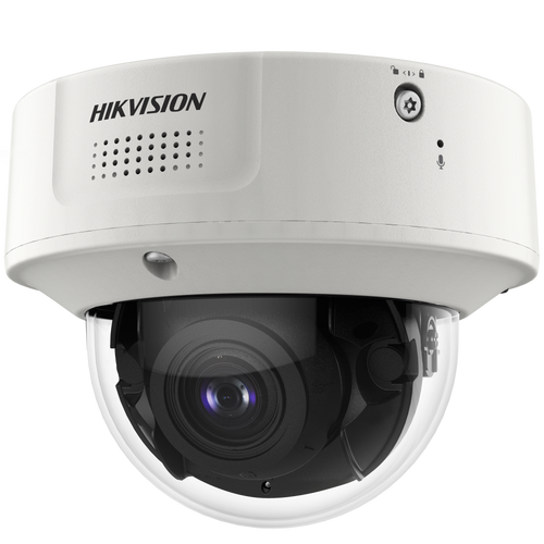 Domo IP 12 Megapixel / Lente Mot. 2.8 a 12 mm /  DARKFIGHTER / WDR 120 dB / IK10 / 40 mts IR / Conteo Facial / Reconocimiento Facial  / PoE / Búsqueda por Atributos / Micrófono Integrado / Micro SD