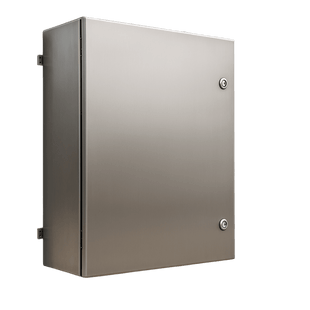 Gabinete de Acero Inoxidable IP66 Uso en Intemperie (600 x 600 x 250 mm) con Placa Interna Galvanizada.