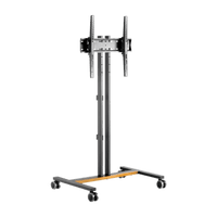 Soporte Móvil para Pantalla | Compatibilidad VESA 200x200 hasta  600x400 / Ruedas con Frenos / Ajuste de Altura y Ángulo / Soporte para TV de hasta 55 Pulgadas / Capacidad de Peso 35 kg