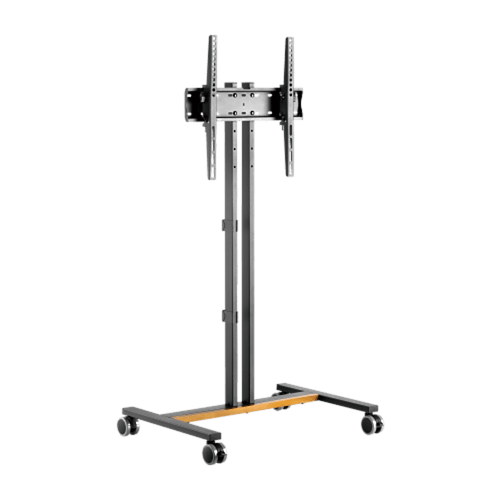 Soporte Móvil para Pantalla | Compatibilidad VESA 200x200 hasta  600x400 / Ruedas con Frenos / Ajuste de Altura y Ángulo / Soporte para TV de hasta 55 Pulgadas / Capacidad de Peso 35 kg