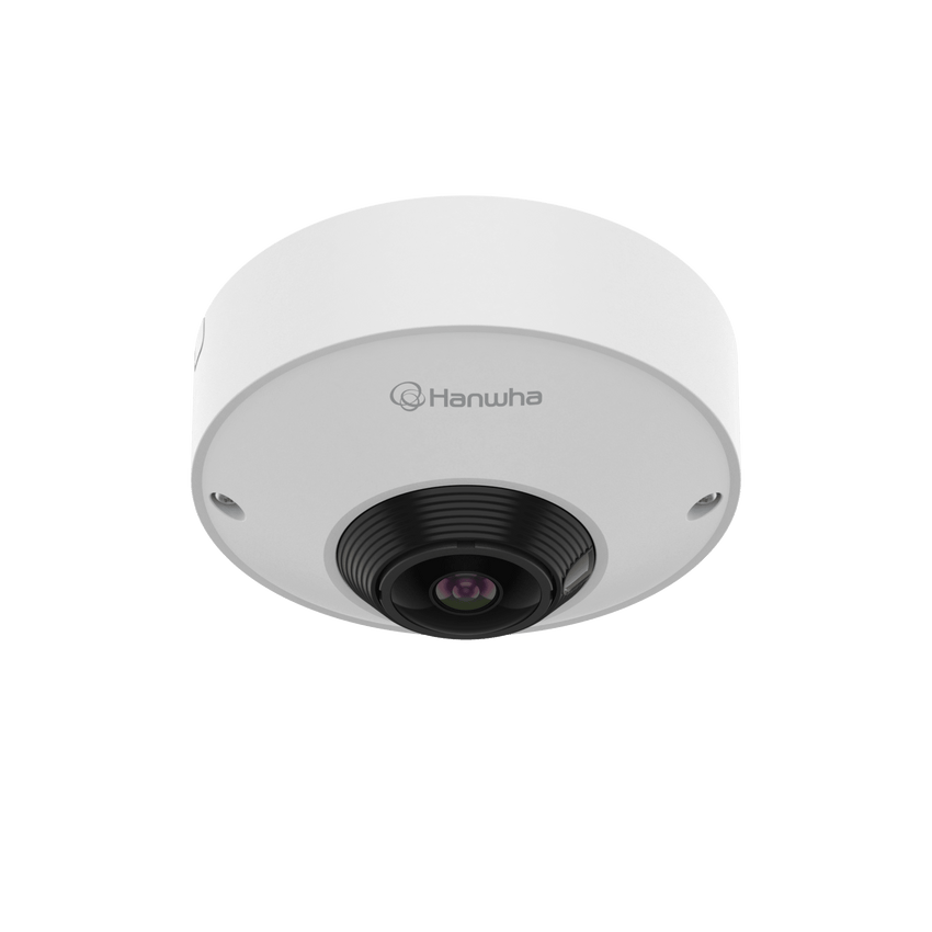 Cámara Ojo de Pez AI 12MP / Resolución 3584x2688 / Lente 1.76mm F1.8 / WDR 120dB / WiseNR II AI / Detección Persona-Vehiculo / PoE 7.3W / IP42 para uso interior