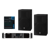 Kit Refuerzo Sonoro y Mixer | Incluye 2 Bocinas CHR12 | Amplificador PX8 | Mezclador MG10 | Ideal para PA