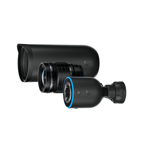 UniFi Protect AI DSLR – Cámara 4K PoE+ para Interior/Exterior con Sensor de Alta Sensibilidad, Lente Fija Gran Angular de 17 mm y Analítica Avanzada por IA