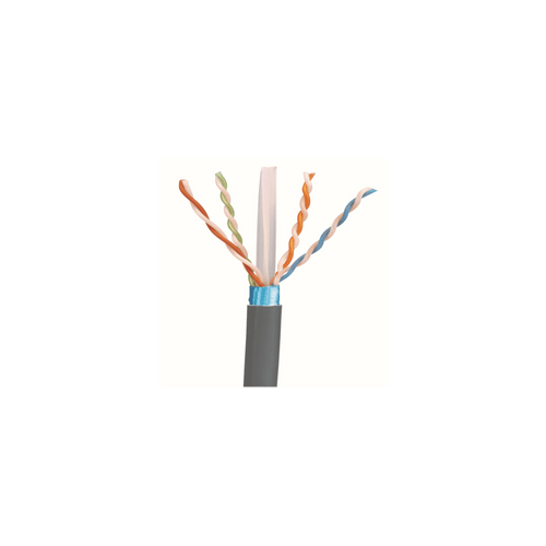 Bobina de Cable Blindado F/UTP de 4 Pares, Cat6A, Soporte de Aplicaciones 10GBase-T, LSZH (Libre de Gases Tóxicos), Color Gris, 305m