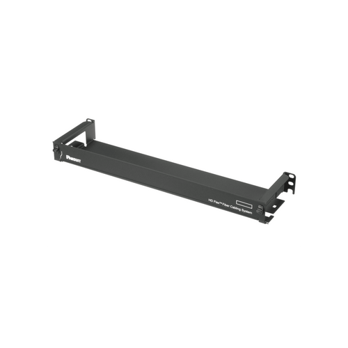 Organizador de Cables Frontal, para Panel de Fibra Óptica HD Flex, de 1 UR, Color Negro