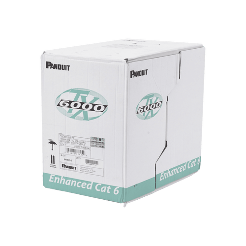 Bobina de Cable UTP 305 Metros (1000 Pies) de Cobre, TX6000? PanNet, Reelex, Gris Internacional, Categoría 6 Mejorado (23 AWG), PVC (CM), de 4 Pares