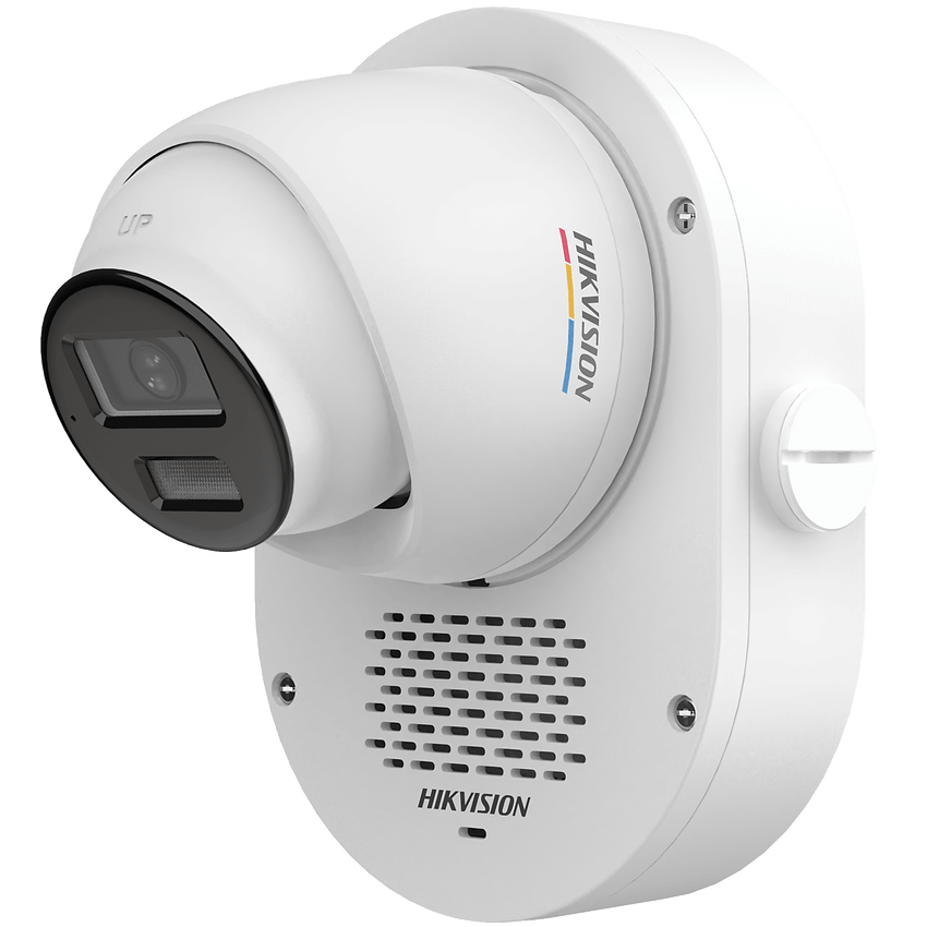 Cámara Turret TURBOHD 2 Megapixel (1080p) / Imagen a Color 24/7 con Apertura F1.0 / Audio Bidireccional y Sirena / Luz Blanca e IR 40 m (131.2 ft) / IP67 / Smart-Hybrid Light / 3D DNR