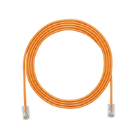 Cable de Parcheo UTP Cat6A, CM/LSZH, Diámetro Reducido (28AWG), Color Naranja, 6.1 Metros (20 Pies)