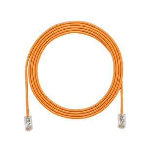Cable de Parcheo UTP Cat6A, CM/LSZH, Diámetro Reducido (28AWG), Color Naranja, 6.1 Metros (20 Pies)