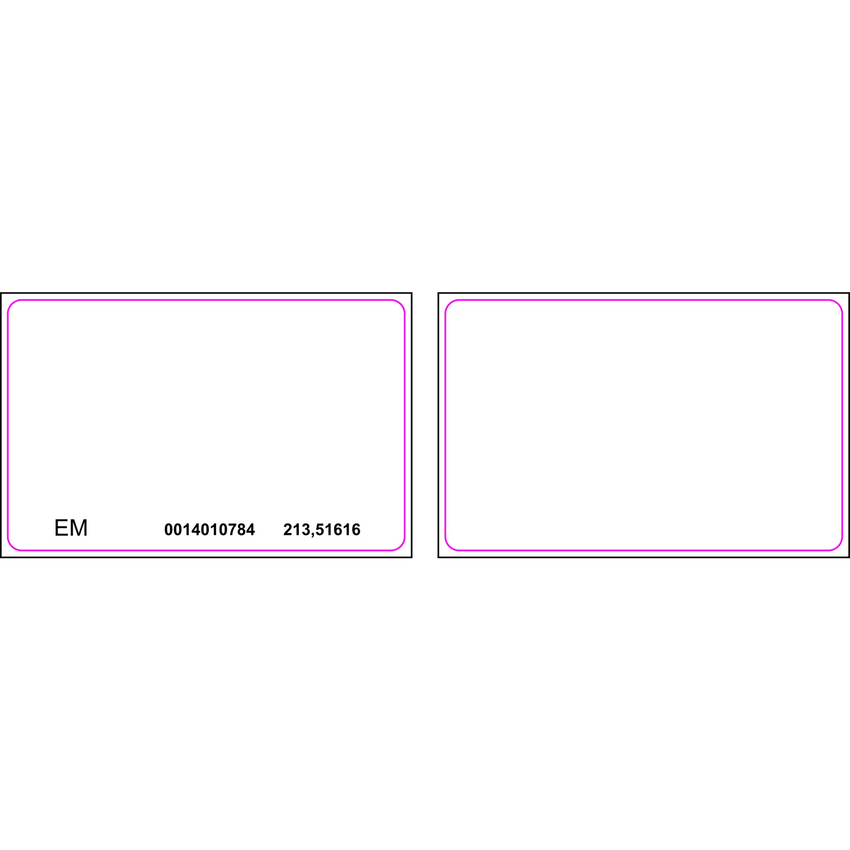 Tarjeta de Proximidad PROX EM 125 Khz / Imprimible Ambos Lados / PVC Blanco / Control de Acceso Hikvision