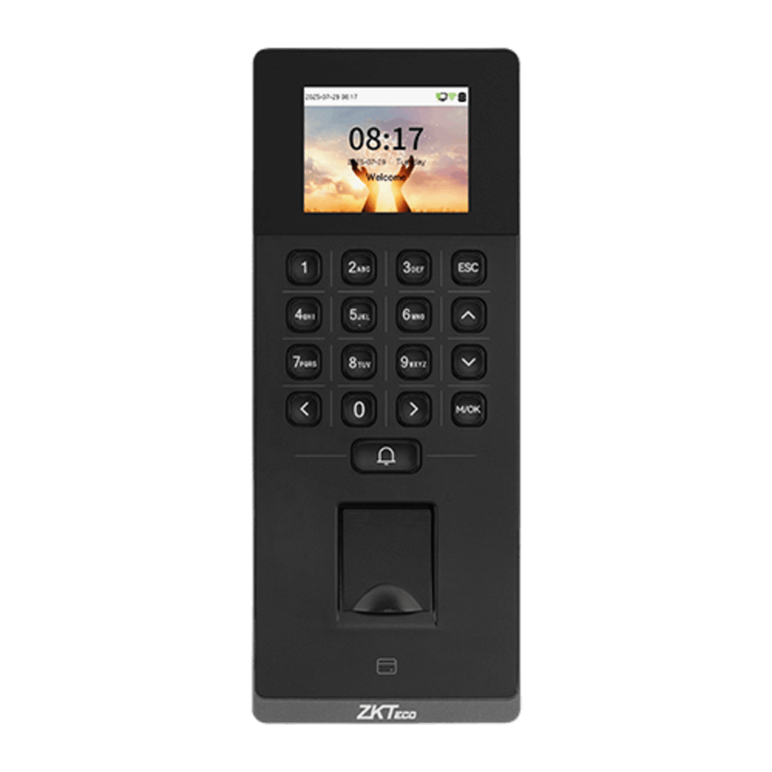 Terminal Biométrico F34 Lite / Huella Digital / Tarjeta RFID / Contraseña / 2.4" Pantalla Color / 10,000 Huellas / 10,000 Tarjetas / Protocolos BEST-PUSH / Ethernet-WiFi / Control de Acceso-Asistencia