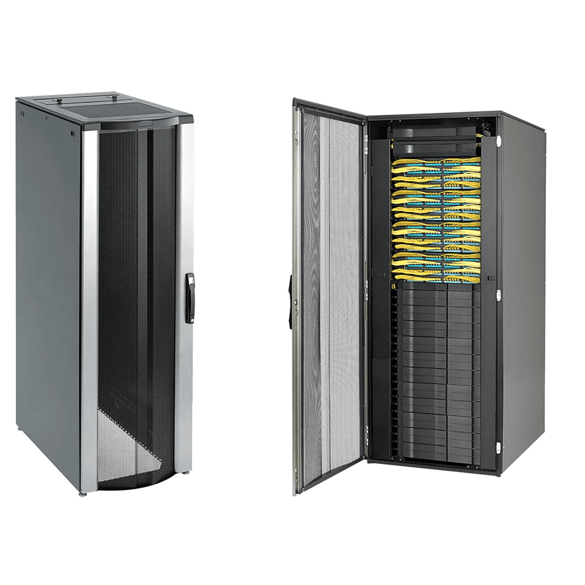 Gabinete Rack ProLine ConnecTek 42 UR / 2000 x 800 x 1100 mm Con Capacidad 1134 kg  Acero, Color Negro Con Organizadores Laterales Frontal y Traseros Incluidos