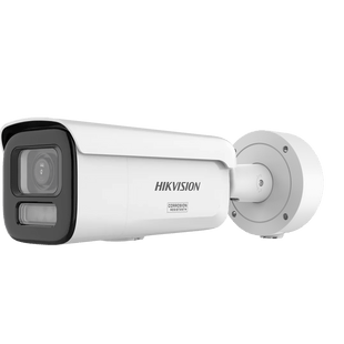 [Dual Light + ColorVu 3.0 + HikAI] Bala IP 4 Megapixel / Lente Mot. 2.8 a 12 mm / 60 mts IR + Luz Blanca / Exterior IP67 / WDR 130 dB / ACUSENSE 3.0 / Microfono Integrado / Metal / NEMA 4X / ACUSEEK
