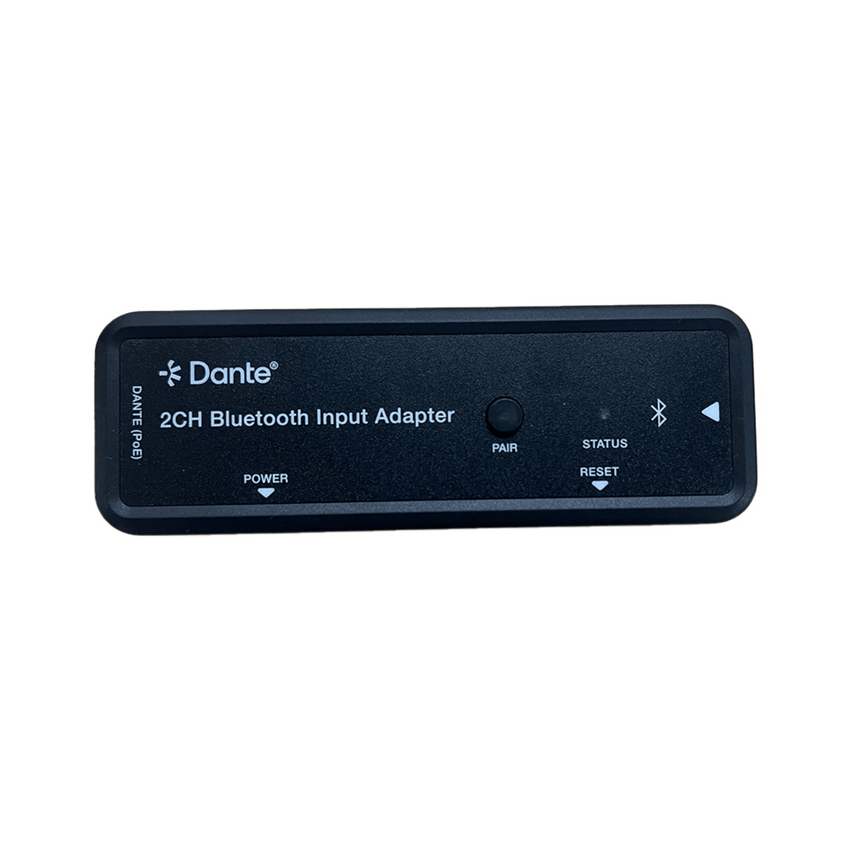Extensor de Audio Dante® 2CH Bluetooth Input Adapter | Entrada Bluetooth 2 Canales | Salida Dante® Digital | Latencia Configurable 1-5 ms | Compatible HDMI 1.4 | HDCP 1.4 | PoE IEEE802.3af | Distancia de Transmisión 100 m