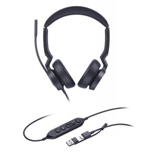 Diadema Alámbrica Yealink UH46 Dual USB-C/A Certificada con Microsoft Teams