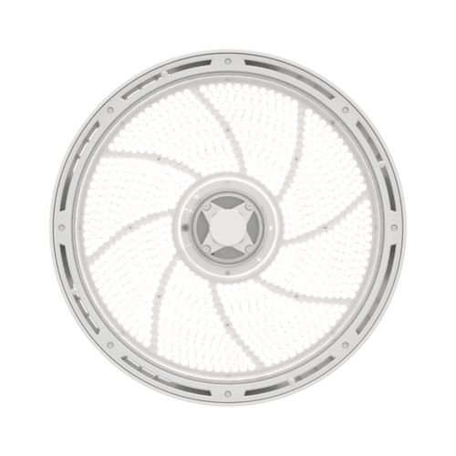 Luminaria LED High Bay Redonda REBL / 12,000-18,000 Lúmenes / Óptica Micro-Prisma Patentada / UGR Ultra Bajo / IK10 IP66 NEMA 4X / Temperatura 3500K-4000K-5000K Switchable / UVOLT 120-347V.