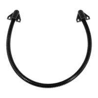 Loop Pasacable Color Negro para Puertas / Acero Inoxidable / Ideal para Control de Acceso / Diseño Elegante / Tapas de Plástico