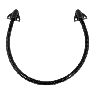 Loop Pasacable Color Negro para Puertas / Acero Inoxidable / Ideal para Control de Acceso / Diseño Elegante / Tapas de Plástico