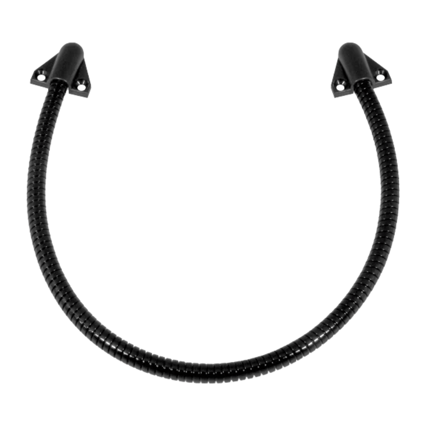 Loop Pasacable Color Negro para Puertas / Acero Inoxidable / Ideal para Control de Acceso / Diseño Elegante / Tapas de Plástico