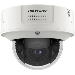 Domo IP 8 Megapixel / Lente Mot. 2.8 a 12 mm /  DARKFIGHTER / WDR 120 dB / IK10 / 30 mts IR / Conteo Facial / Detección Facial / Interior / PoE / Búsqueda por Atributos / Micrófono Integrado / Micro SD