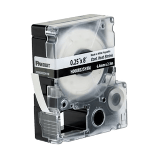 CASSETTE D ETIQUETAS CONTINUA TERMO CONTRACTIL  .25 IN D/ANCHO X 2.4M D/LARGO