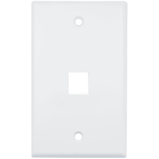 Placa de Pared (Face Plate) / 1 Puerto / Color Blanco / Caja con 20 Piezas / ABS