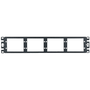 Patch Panel de Fibra Óptica, Para 8 Placas Acopladoras FAP o FMP, Color Negro, 2UR
