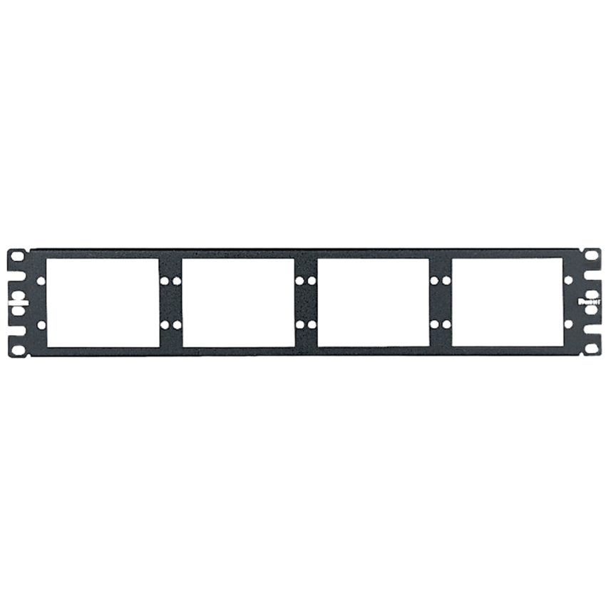 Patch Panel de Fibra Óptica, Para 8 Placas Acopladoras FAP o FMP, Color Negro, 2UR