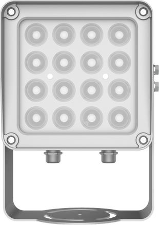 Lampara IR de Luz Continua / 16 Lámparas LED / Distancia Efectiva 16 a 25 metros / Cobertura 40° / Exterior IP66