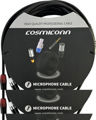 Cable 3.5mm a 2 RCA, conectores negros, con diferenciador de blanco y rojo en RCA MT380-RD - MT380-WH - MTP3C-BG, length 5m