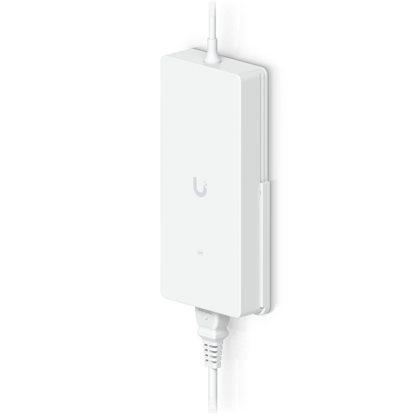 Adaptador de Corriente AC 210W / Entrada 100-240V AC / Salida 54V DC / Compatible con Switches PoE UniFi / Montaje en Pared / Cable AC 1.5m / Compatible con Switches UniFi Ultra, Pro Max 16 POE, y Flex 2.5G 8 POE