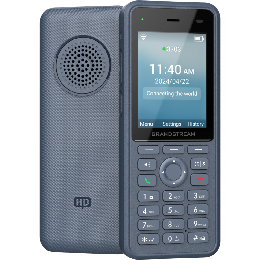 Teléfono IP Wi-Fi Inalámbrico WP836 / Wi-Fi 6 Doble Banda / IP69K Resistente a Exteriores / Batería 3000 mAh / 4 Conferencias / Bluetooth Integrado / USB Tipo C / Compatibilidad con Códec Opus HD