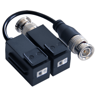 Kit de Transceptor (Balluns) TURBOHD con Boton Push / Hasta 8 MP (4K) / 100% Cobre / Soporta HD-TVI / AHD / CVI / CVBS / Audio por Coaxitron / Datos para Menu de Configurar de Cámaras