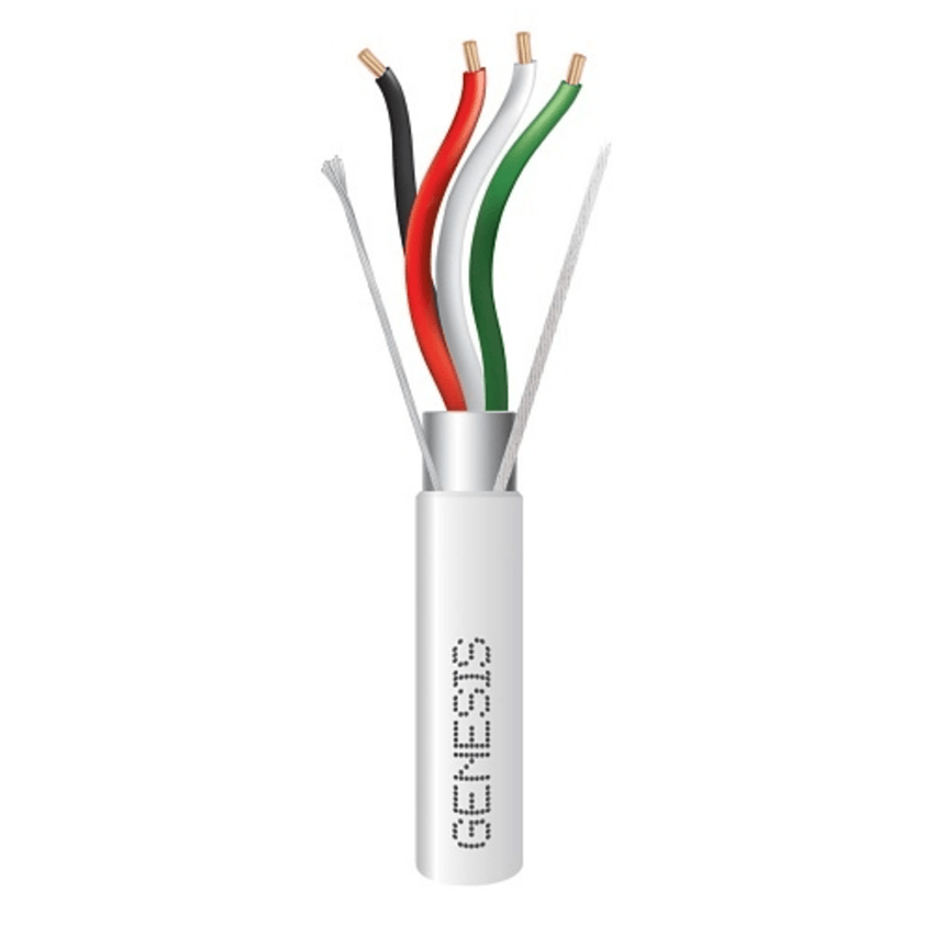 Bobina de 305 Metros (1000 Pies) / Cable 4 x 18 AWG / Color Blanco / Blindado / Riser / Aplicaciones de Audio Control de Acceso y Automatizaci�n